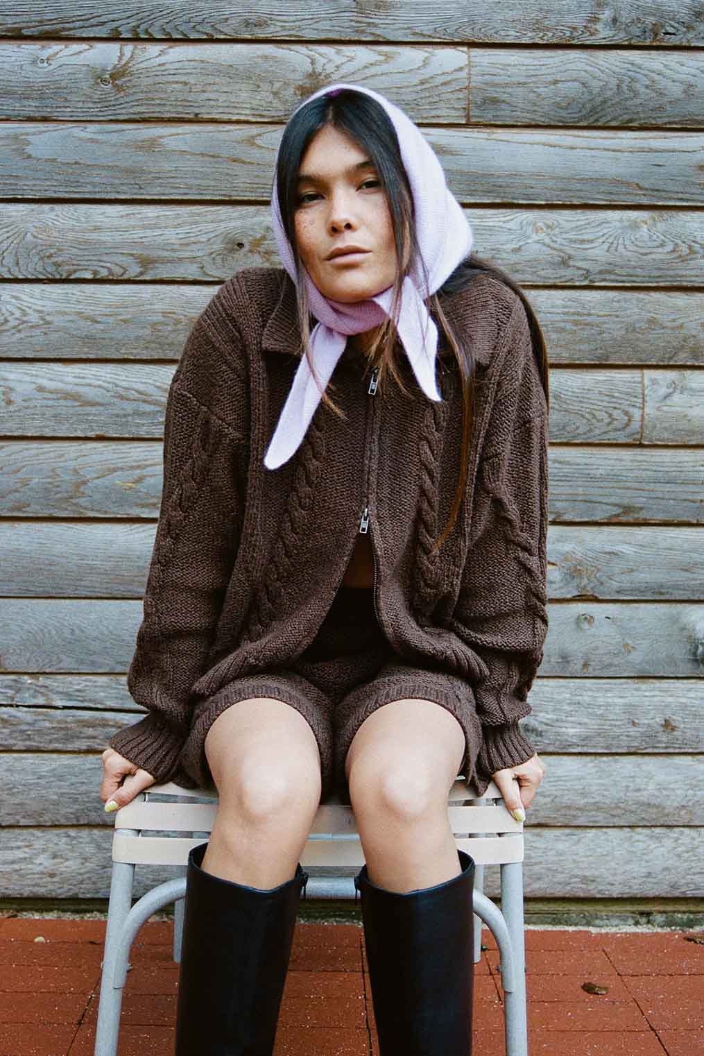 Braided Knit Cardigan