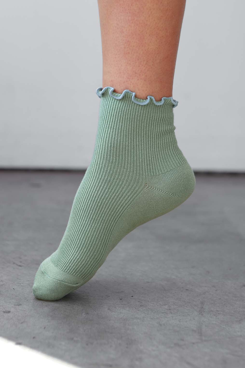 Petite Ruffle Modal Sock