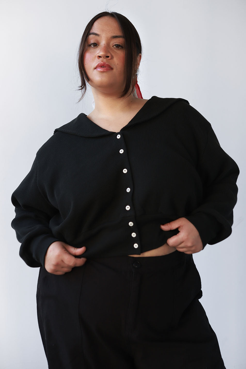 Waffle Sailor Cardigan