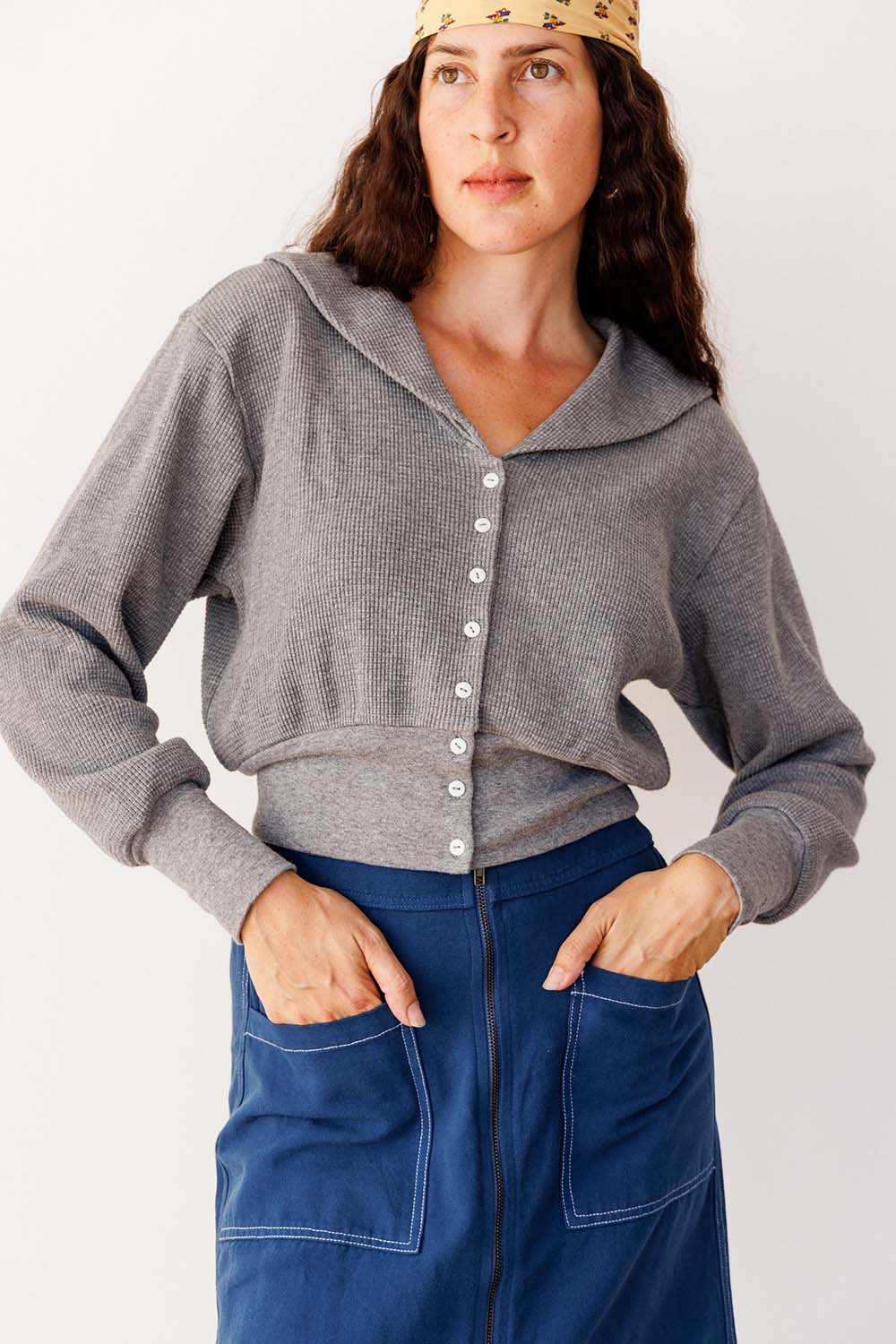 Waffle Sailor Cardigan