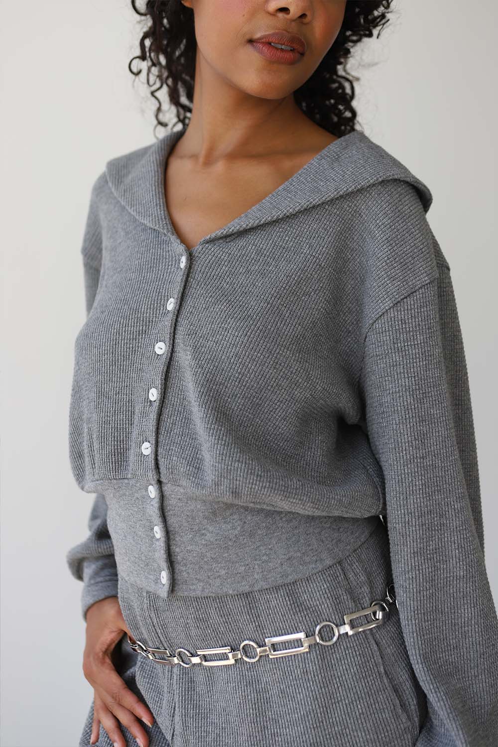 Waffle Sailor Cardigan